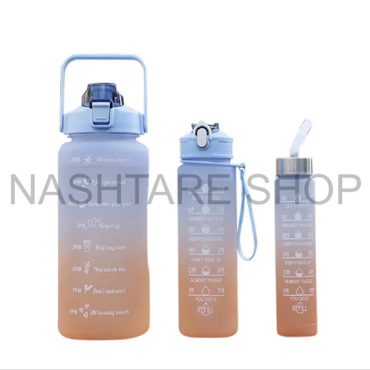 3-Piece Hydration Bottle Set | طقم زجاجات ماء 3 قطع - Image 2