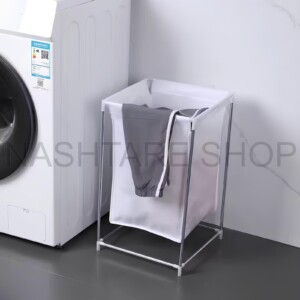 Lightweight Laundry Basket with Metal Frame | سلة غسيل خفيفة بإطار معدني