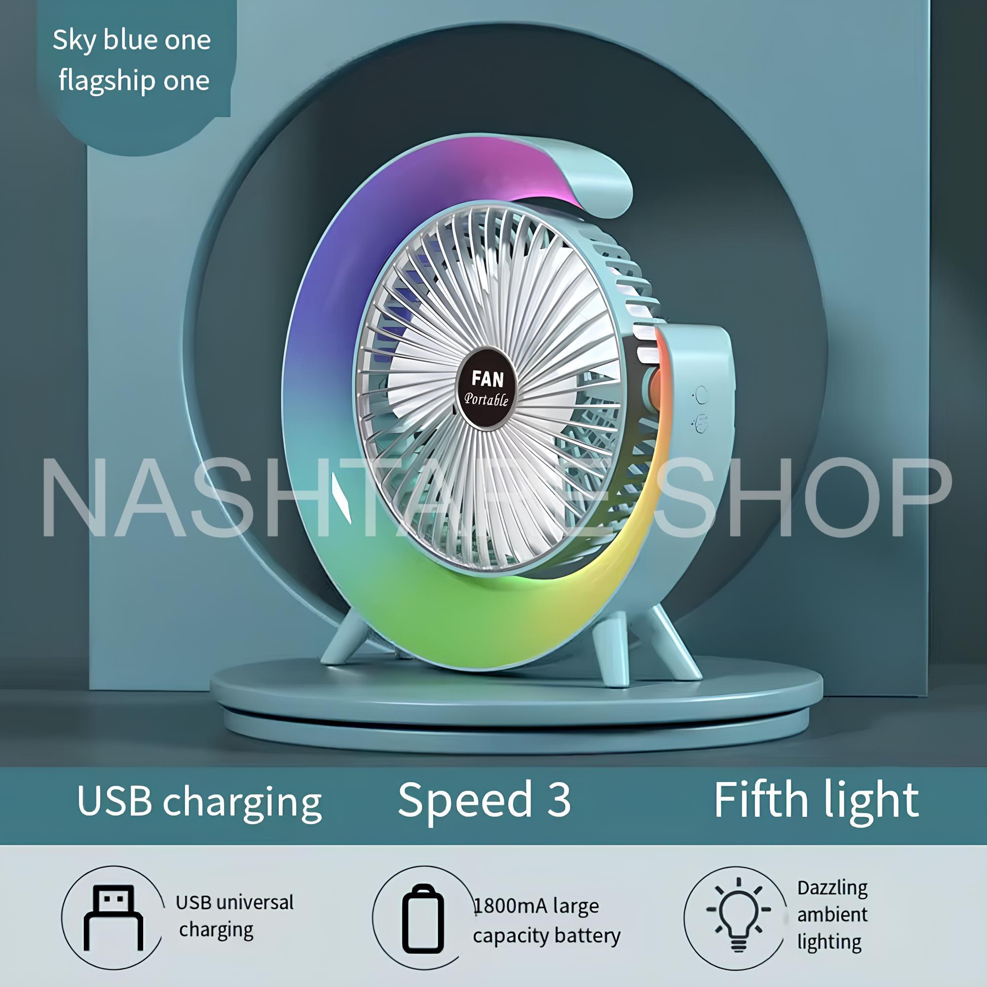 Mini Rechargeable Desk Fan | مروحة مكتب صغيرة USB - Image 3
