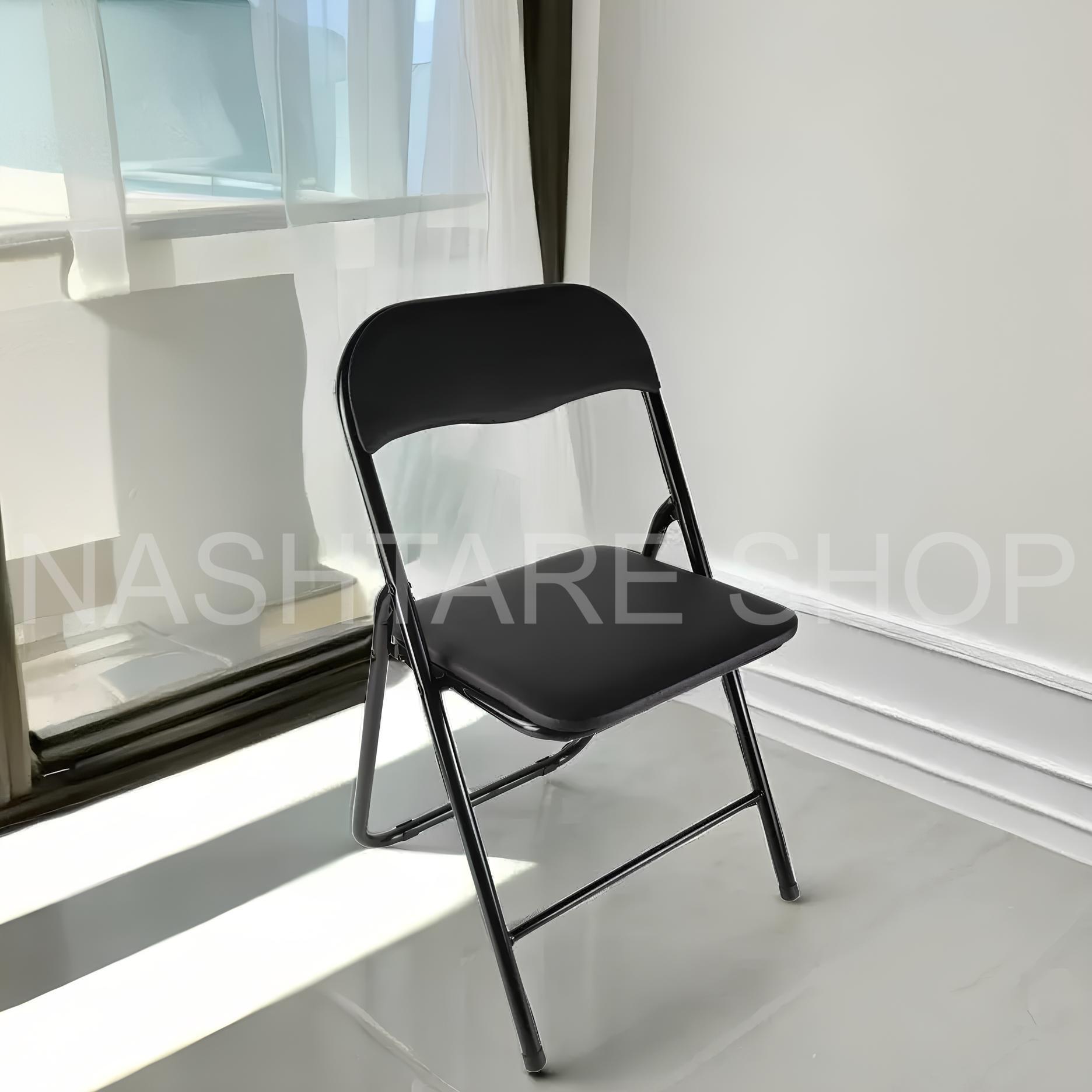 Foldable Chair with Padded Seat | كرسي معدني قابل للطي