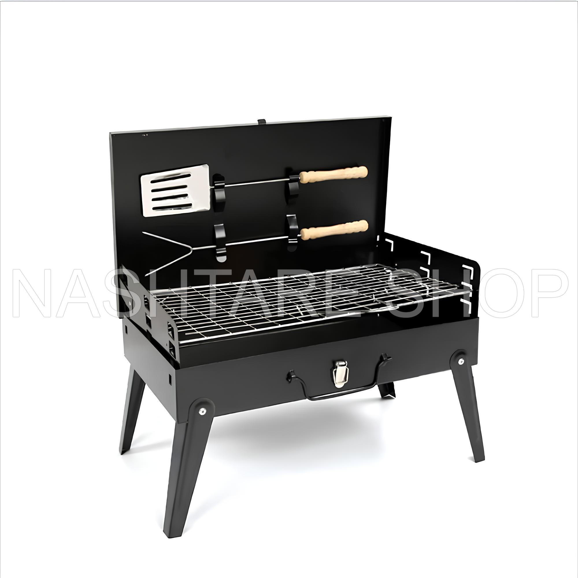 Portable Folding Charcoal BBQ Grill | شواية فحم محمولة وقابلة للطي