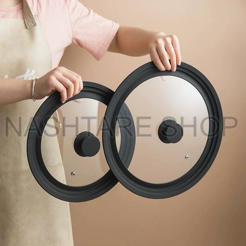 Multi Functional Stepped Silicone Glass Pot Cover | غطاء قدر زجاجي سيليكون متعدد الوظائف - Image 3